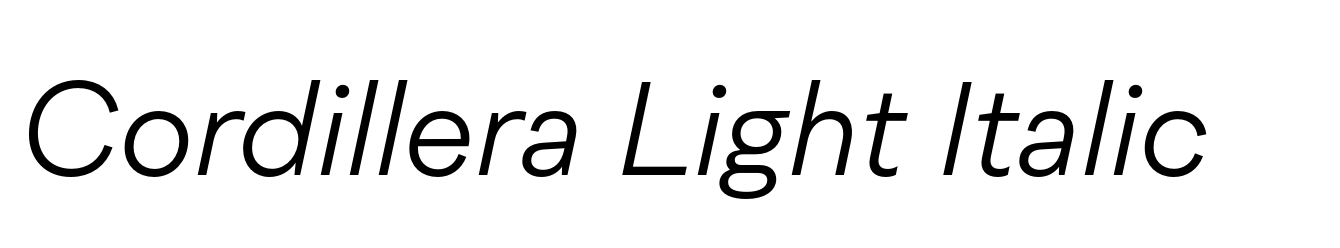 Cordillera Light Italic